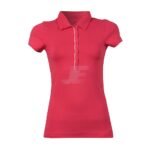 Women White Fitted Polo Shirt