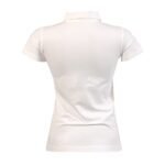 Women White Fitted Polo Shirt