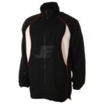 Black & White Jogging Track Jacket with Contrast Piping