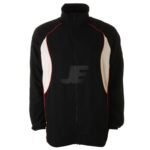 Black & White Jogging Track Jacket with Contrast Piping