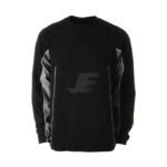 Black & Grey Longsleeve Pullover Running Fleece Sweatshirt