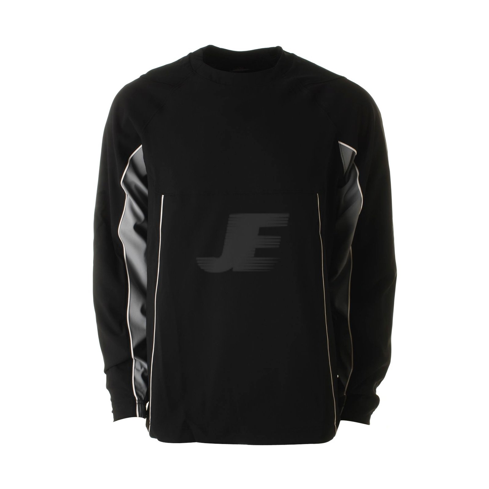 Black & Grey Longsleeve Pullover Running Fleece Sweatshirt