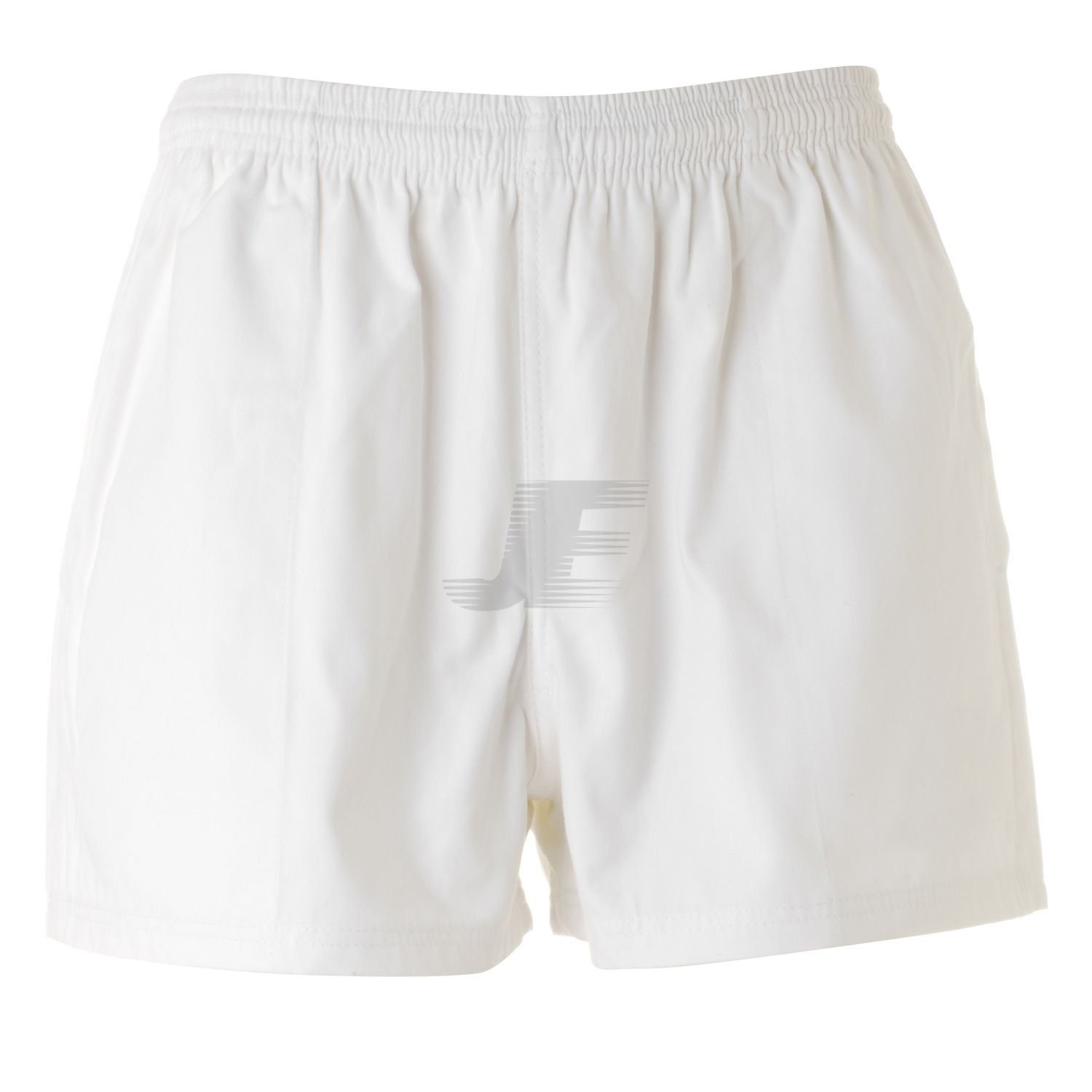 Mens Gym Training Short Length White Cotton Shorts