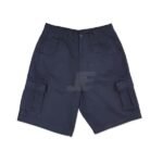 Mens Multi Pocket Navy Cotton Cargo Shorts