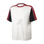 Mens Contrast Trim Interlock White Sports T-Shirt