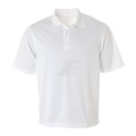 0901Mens Lightweight Quick Dry White Interlock Golf Shirt