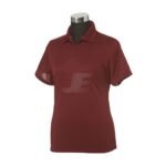 Mens Maroon Lightweight Interlock Golf Shirt