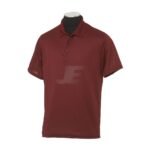 Mens Maroon Lightweight Interlock Golf Shirt