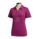 Women Short Sleeve Golf Shirt V-Neck Collar Style