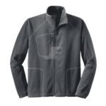 Mens Chest Pocket Full Zip Black Sports Fleece Jacket