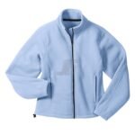 Women Full Zip Sky Blue Fleece Jacket