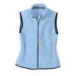 Women Sleeveless Fleece Jacket Light Blue