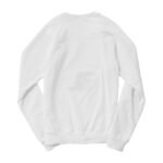 Men’s Raglan Sleeve White Fleece Sweatshirt