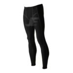 Mens Gym Workout Wear Black Multi Panel Compression Pant