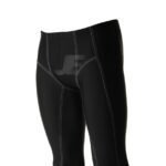 Mens Gym Workout Wear Black Multi Panel Compression Pant