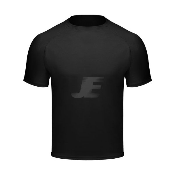 Mens Black Raglan Short Sleeve Compression T-Shirt