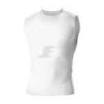 Mens White Sleeveless Compression Shirt