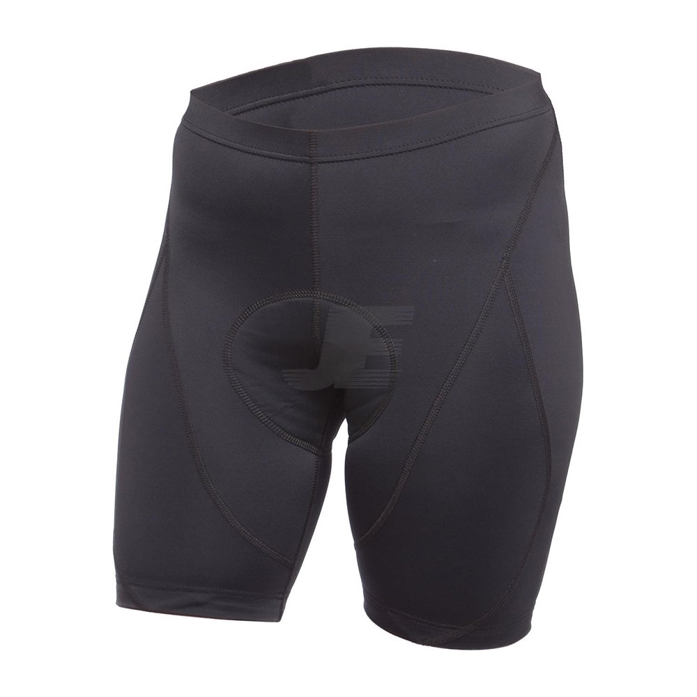 Custom Black 6 Panel Chamois Padded Cycling Shorts