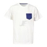 Customized Logo White Cotton Short Sleeve Chest Pocket T-Shirt