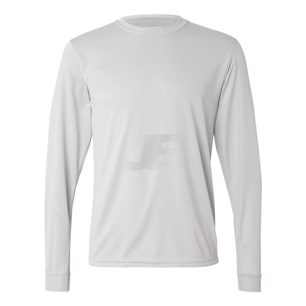 Blank Round Neck White Cotton Long Sleeve T-Shirt