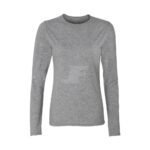 Custom Logo Grey Women Long Sleeve T-Shirt