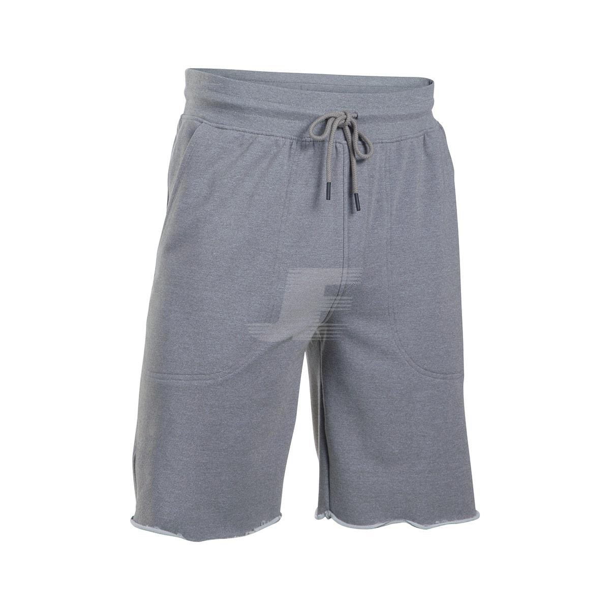 Mens Deep Pockets Grey Fleece Shorts