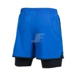 Mens Gym Training Interlock Shorts with Lined Compression Shorts