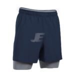 Mens Gym Training Interlock Shorts with Lined Compression Shorts