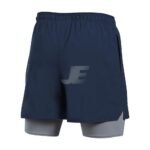 Mens Gym Training Interlock Shorts with Lined Compression Shorts