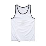 Men’s White 100% Cotton Tank Top With Contrast Trim