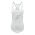 Women Y Back White Cotton Tank Top