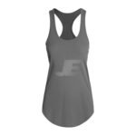 Women Gym Training Y Back Black Tank Top