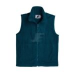 Mens Zip Pockets Sleeveless Sherpa Fleece Vest