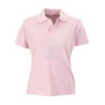 Women Short Sleeve Two Button Cotton Pique Polo Shirt