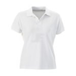 Women Short Sleeve Two Button Cotton Pique Polo Shirt