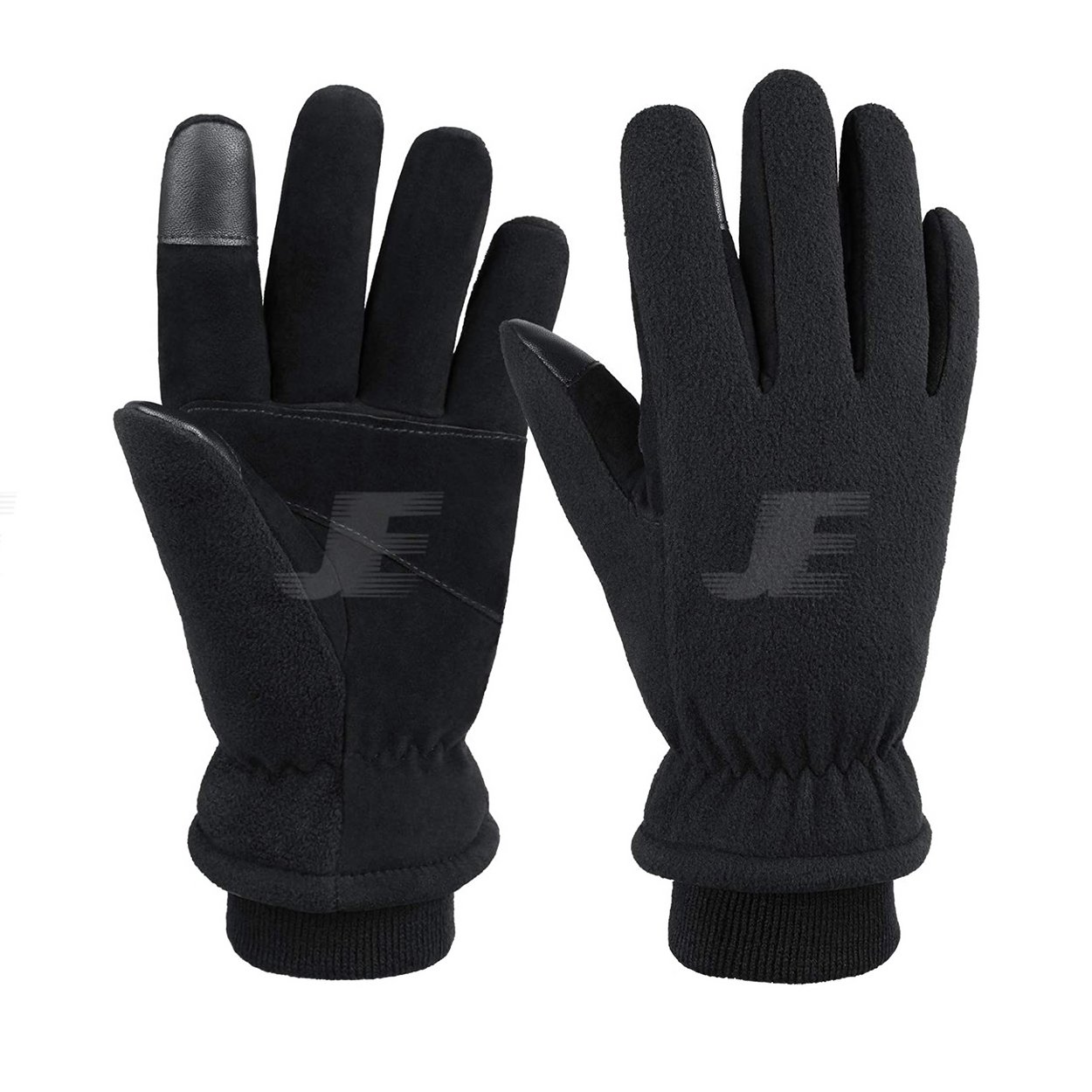 Winter Artificial Leather Touchscreen Polar Fleece Cycling Gloves