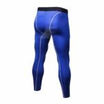 Mens Royal Blue Gym Workout Compression Tight Leggings