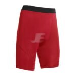 Mens Gym Workout Red Base Layers Long Compression Shorts