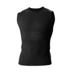 Mens White Sleeveless Compression Shirt