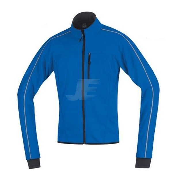 Mens Chest Pocket Softshell Cycle Jacket With Reflective Pipping