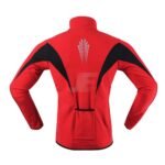 Chest Pocket Red & Black Windproof Softshell Winter Cycle Jacket