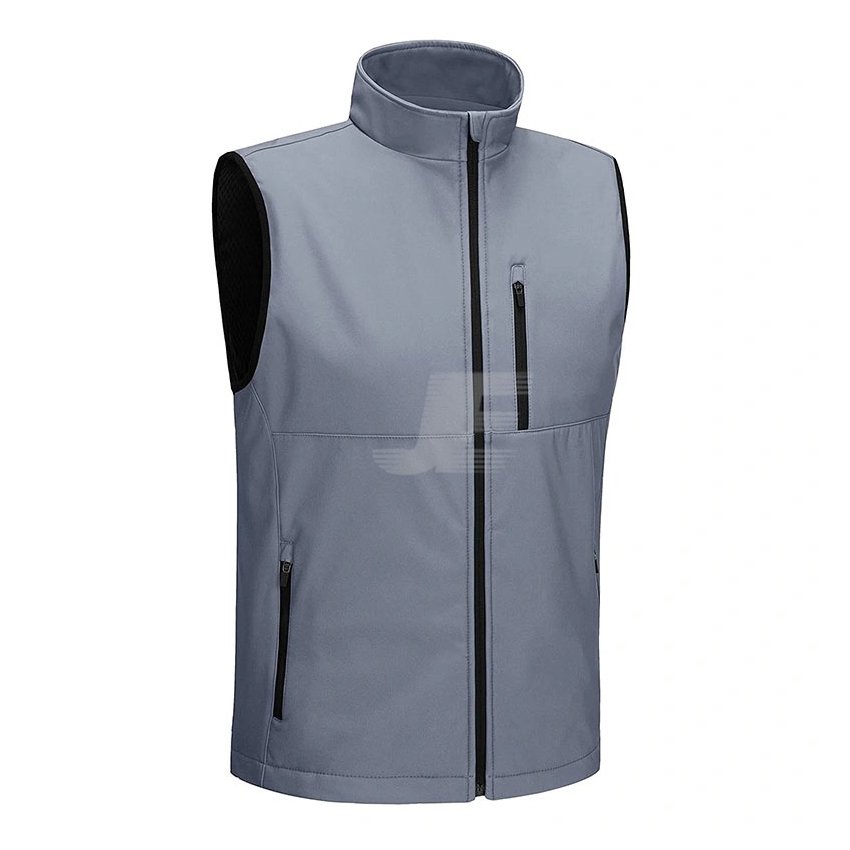 Mens Sleeveless Windproof Softshell Cycling Jacket With Pockets