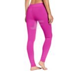 Women Solid Color Low Rise Yoga Leggings Self Fabric Waistband