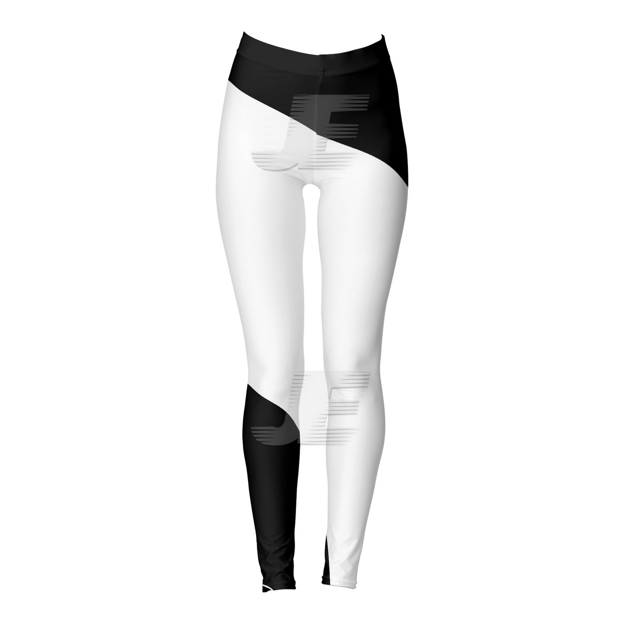 Women Gym Workout Black & White Yoga Leggings