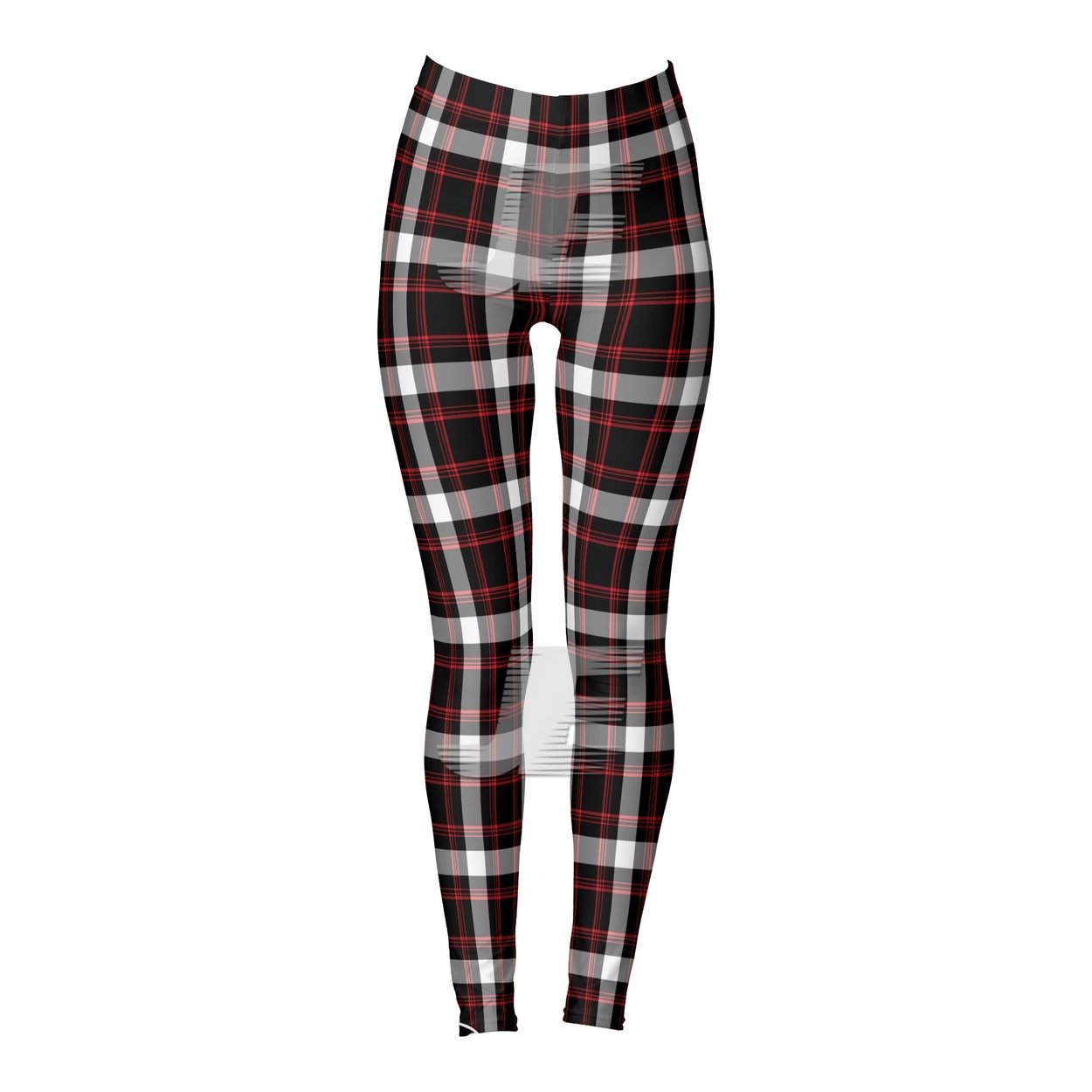 Women Checkered Design Sublimation Printed Yoga Workout Leggings