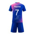 V-Neck Customized Design Sublimation Printed Soccer Uniform Kit